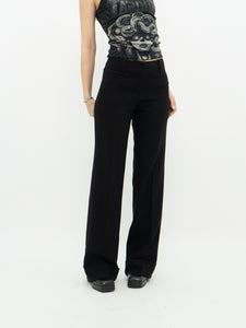 Vintage x SANDRA ANGELOZZI Black Pleated Mid-Rise Pant (S, M)