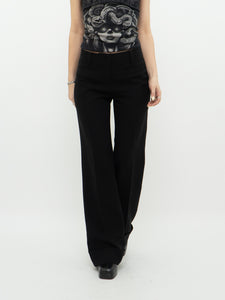 Vintage x SANDRA ANGELOZZI Black Pleated Mid-Rise Pant (S, M)