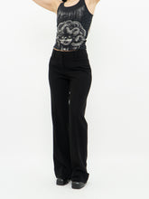 Load image into Gallery viewer, Vintage x SANDRA ANGELOZZI Black Pleated Mid-Rise Pant (S, M)