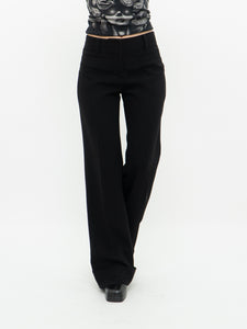 Vintage x SANDRA ANGELOZZI Black Pleated Mid-Rise Pant (S, M)