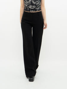 Vintage x SANDRA ANGELOZZI Black Pleated Mid-Rise Pant (S, M)