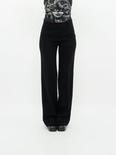 Load image into Gallery viewer, Vintage x SANDRA ANGELOZZI Black Pleated Mid-Rise Pant (S, M)