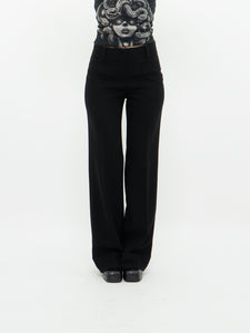 Vintage x SANDRA ANGELOZZI Black Pleated Mid-Rise Pant (S, M)