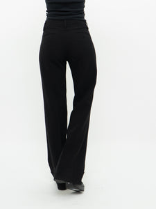 Vintage x SANDRA ANGELOZZI Black Pleated Mid-Rise Pant (S, M)