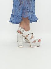 Load image into Gallery viewer, MICHAEL KORS x Cream Leather Studded Platform Heels (7, 7.5)