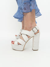 Load image into Gallery viewer, MICHAEL KORS x Cream Leather Studded Platform Heels (7, 7.5)