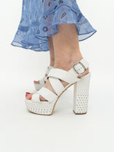 Load image into Gallery viewer, MICHAEL KORS x Cream Leather Studded Platform Heels (7, 7.5)