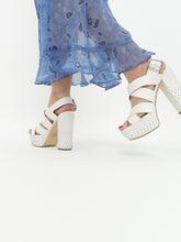 Load image into Gallery viewer, MICHAEL KORS x Cream Leather Studded Platform Heels (7, 7.5)