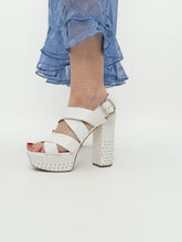 Load image into Gallery viewer, MICHAEL KORS x Cream Leather Studded Platform Heels (7, 7.5)