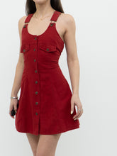 Load image into Gallery viewer, Vintage x Made in Canada x LE CHATEAU Red Linen Mini Dress (S, M)
