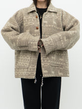 Load image into Gallery viewer, Vintage x Pure Wool Llama Pattern Jacket