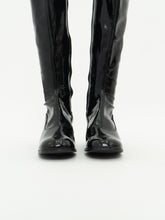 Load image into Gallery viewer, Vintage x Black PVC Sock Boots (5.5, 6)