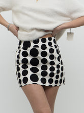 Load image into Gallery viewer, Vintage x Made in Canada x LE CHATEAU Dotted Mini Skirt (S, M)