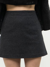 Load image into Gallery viewer, WILFRED x Grey Wool Mini Skirt (S, M)