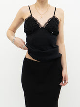 Load image into Gallery viewer, Vintage x Black Ribbed Sequin Tank (M, L)