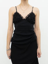 Load image into Gallery viewer, Vintage x Black Ribbed Sequin Tank (M, L)