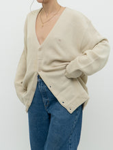 Load image into Gallery viewer, Vintage x Made in Korea x ARNOLD PALMER Cozy Beige Knit Cardigan (XS-XL)