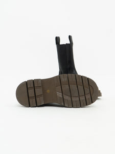 ALIAS MAE x Black, Brown Leather Platform Boot (10, 10.5)