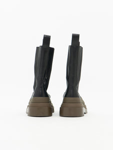 ALIAS MAE x Black, Brown Leather Platform Boot (10, 10.5)