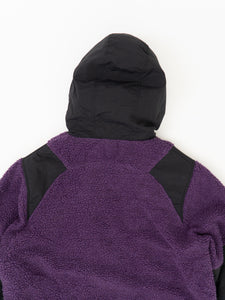 HUF x Purple, Black Hooded Fleece Jacket (L-XXL)