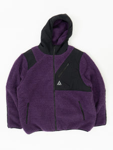 HUF x Purple, Black Hooded Fleece Jacket (L-XXL)