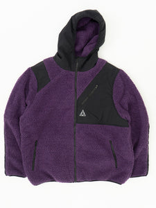 HUF x Purple, Black Hooded Fleece Jacket (L-XXL)