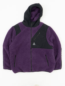 HUF x Purple, Black Hooded Fleece Jacket (L-XXL)