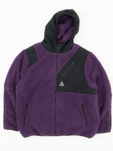 HUF x Purple, Black Hooded Fleece Jacket (L-XXL)