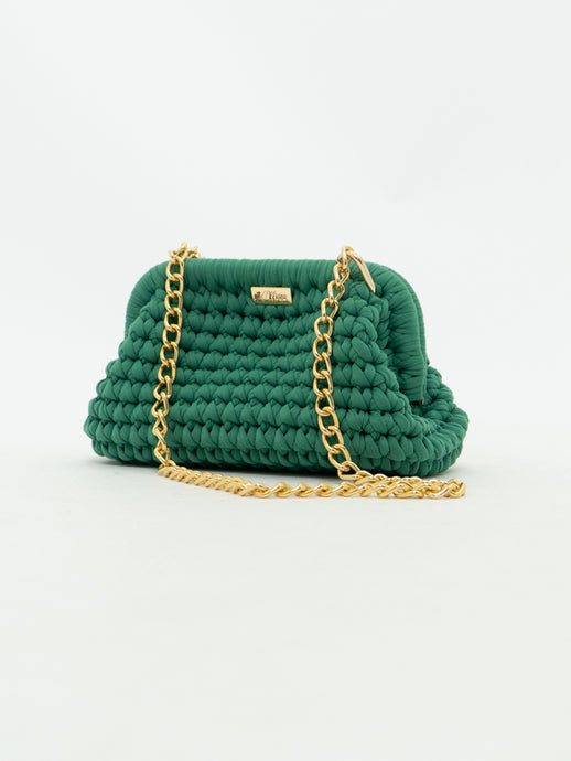 Vintage x Green, Gold Crochet Purse