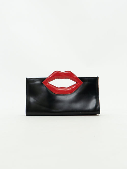 Vintage x ALDO Black, Red Lips Purse