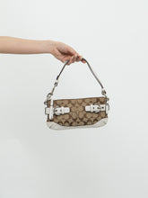 Load image into Gallery viewer, Vintage x COACH x Brown Monogram Bag With White Leather Trim