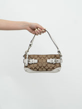 Load image into Gallery viewer, Vintage x COACH x Brown Monogram Bag With White Leather Trim