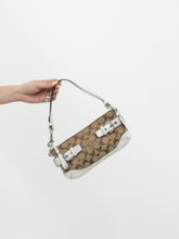 Load image into Gallery viewer, Vintage x COACH x Brown Monogram Bag With White Leather Trim