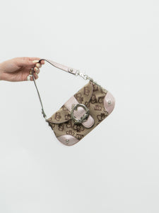 KATHY VAN ZEELAND x Pink And Brown Crown Mini Purse