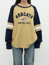 Load image into Gallery viewer, Modern x Montana State Bobcats Oversized Navy Gold Long Sleeve (XS-XXL)