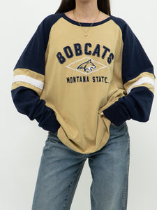 Modern x Montana State Bobcats Oversized Navy Gold Long Sleeve (XS-XXL)