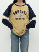 Load image into Gallery viewer, Modern x Montana State Bobcats Oversized Navy Gold Long Sleeve (XS-XXL)