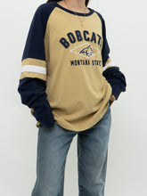 Load image into Gallery viewer, Modern x Montana State Bobcats Oversized Navy Gold Long Sleeve (XS-XXL)