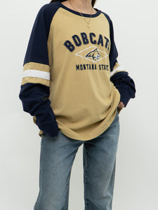 Modern x Montana State Bobcats Oversized Navy Gold Long Sleeve (XS-XXL)