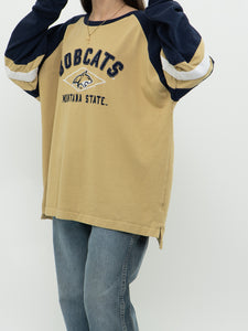 Modern x Montana State Bobcats Oversized Navy Gold Long Sleeve (XS-XXL)