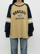 Load image into Gallery viewer, Modern x Montana State Bobcats Oversized Navy Gold Long Sleeve (XS-XXL)