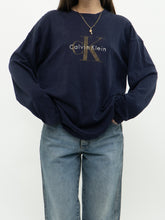 Load image into Gallery viewer, Vintage x CALVIN KLEIN Long Sleeve Navy Tee (XS-L)