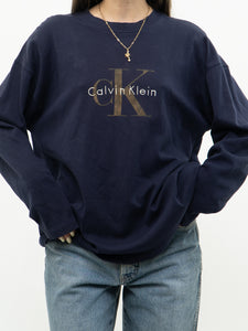 Vintage x CALVIN KLEIN Long Sleeve Navy Tee (XS-L)