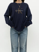 Load image into Gallery viewer, Vintage x CALVIN KLEIN Long Sleeve Navy Tee (XS-L)