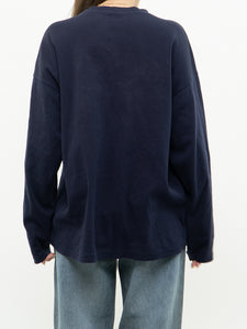 Vintage x CALVIN KLEIN Long Sleeve Navy Tee (XS-L)