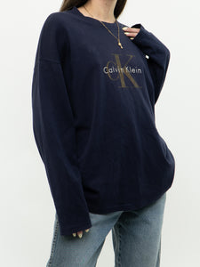 Vintage x CALVIN KLEIN Long Sleeve Navy Tee (XS-L)