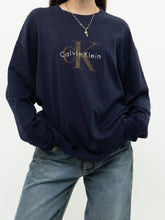 Load image into Gallery viewer, Vintage x CALVIN KLEIN Long Sleeve Navy Tee (XS-L)