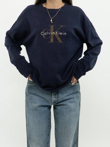 Vintage x CALVIN KLEIN Long Sleeve Navy Tee (XS-L)