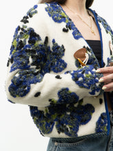 Load image into Gallery viewer, Modern x Cream Raised Knit Floral Cropped Jacket (M, L)