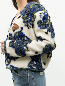 Modern x Cream Raised Knit Floral Cropped Jacket (M, L)